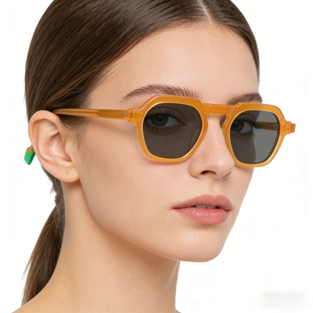 

2026 New European and American Fashion Women's Sunglasses Acetate Frame Handmade Glasses High Quality UV400 Polarized Sunglasses