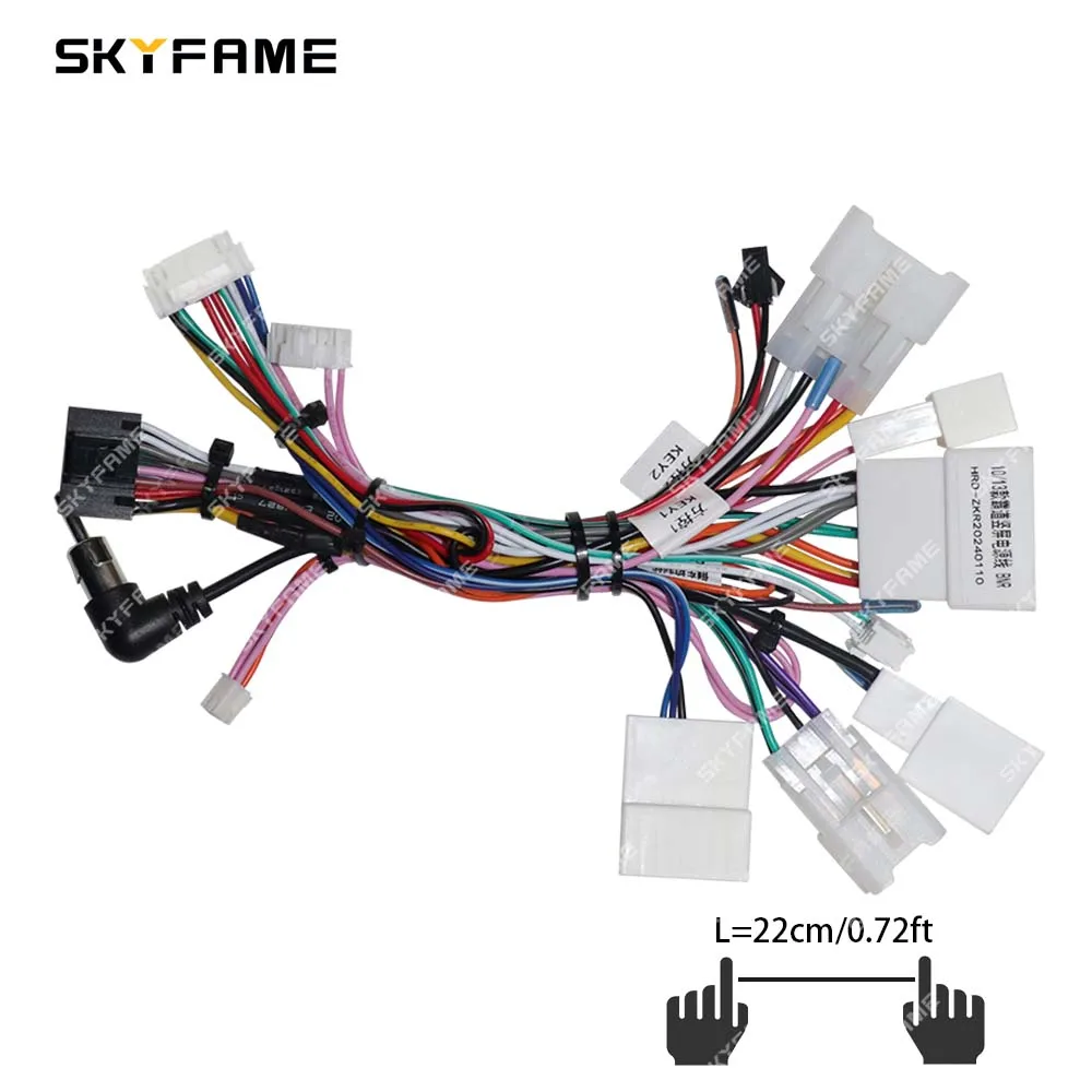 SKYFAME-Adaptador de cablagem de carro, Canbus Box, Decodificador Tesla Rádio Android, Cabo de alimentação para Toyota Prado Land Cruiser