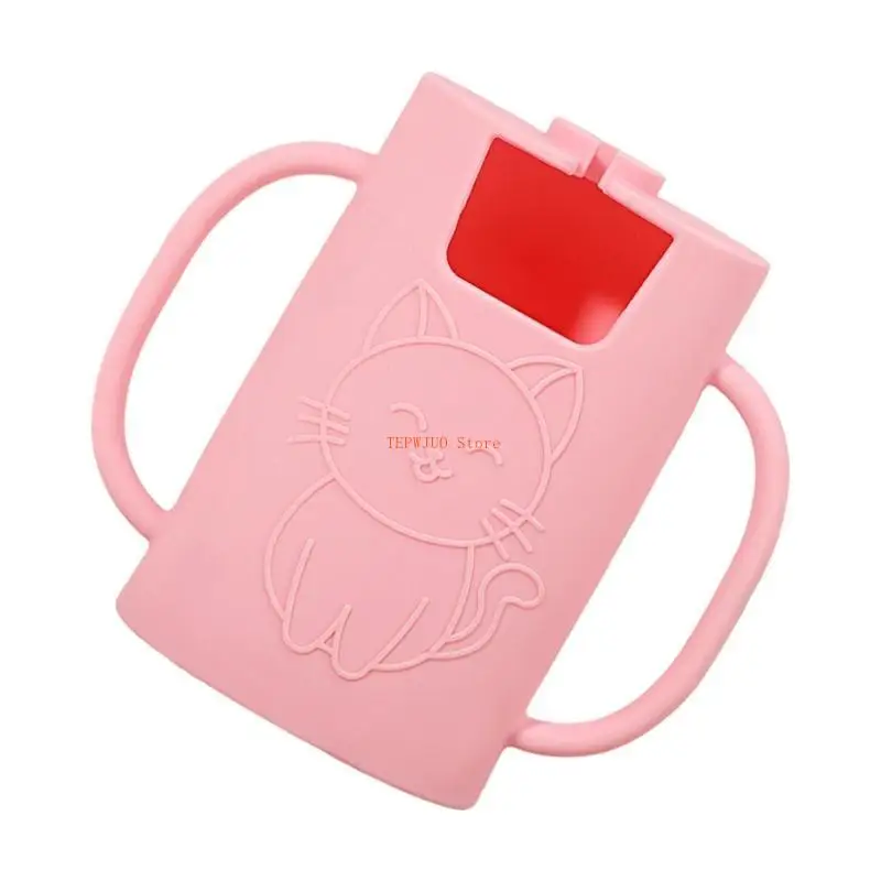 حافظة طعام الأطفال U50F المصنوعة من السيليكون تمنع الانسكابات والحروق لسهولة التغذية #4