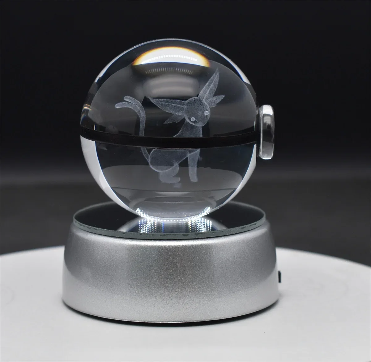 البوكيمون ثلاثية الأبعاد كريستال الكرة المصارعة Charizard Froakie أنيمي لعبة Pokeball قوس قزح Led ليلة مزهرية مضيئة مزودة بقاعدة عيد ميلاد الملحقات #6