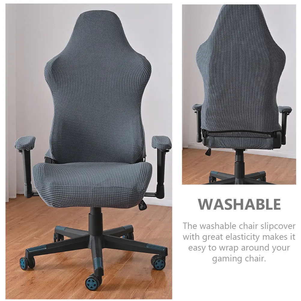 1Set Elastic Gaming Chair Protector Stretchable Soft Washable Slipcover for Office Computer Chair Pets Scratch Protection