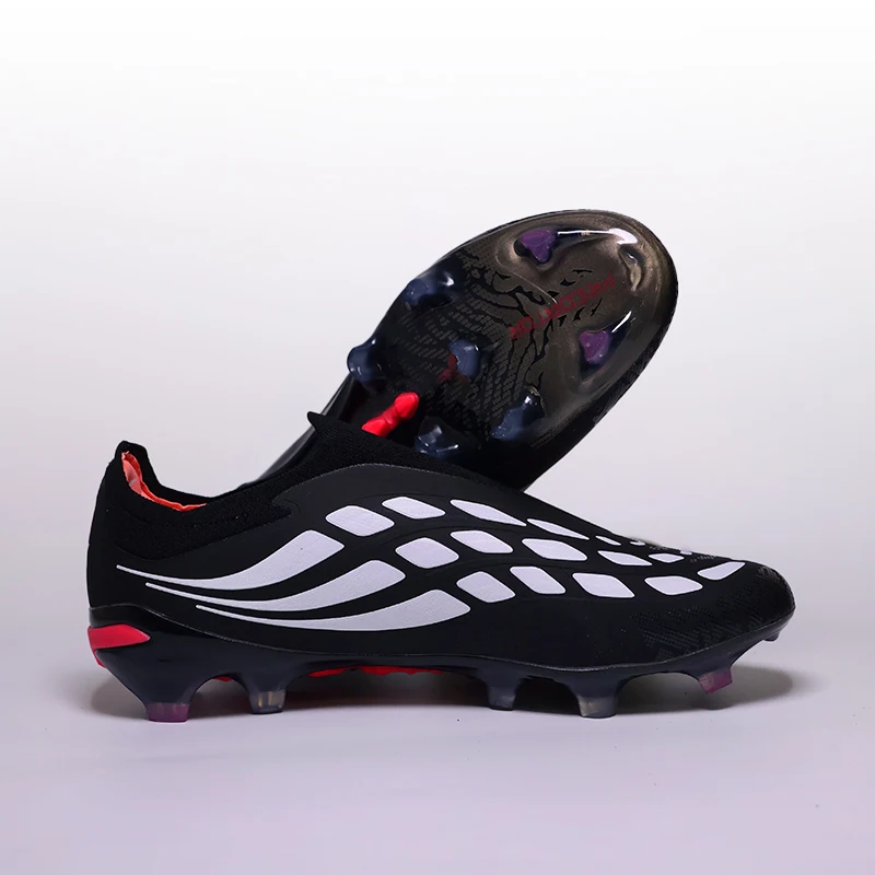 

2688 Without-Lace Non Slip Football Shoes Pro Mens Football Boots Youth FG/TF F50+ Training Studded Fast Soccer Shoes for Man