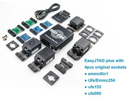 EasyJTAG plus box with 4 pcs original sockets