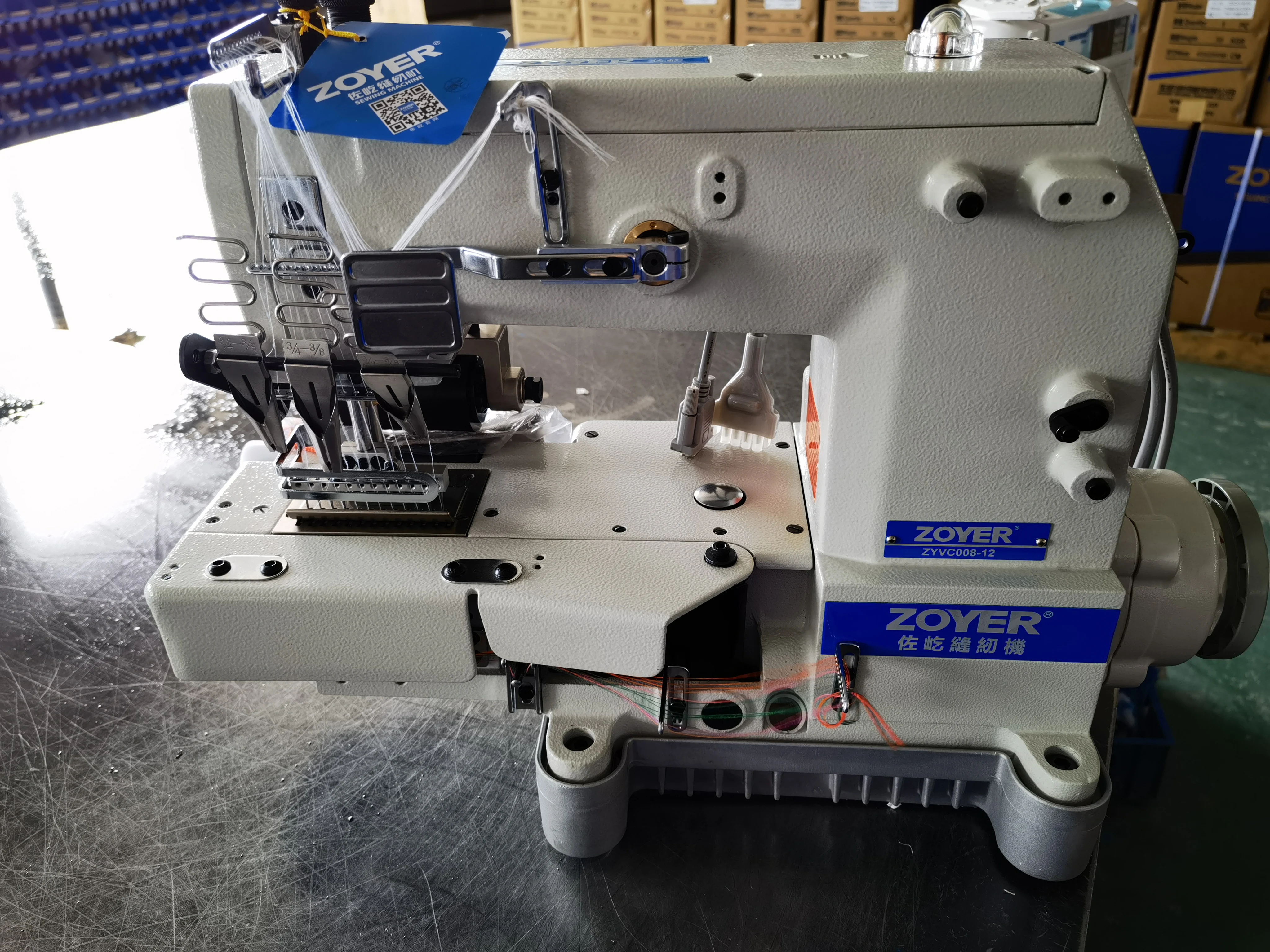 ZY-VC008-12DPL Multi-needle 12-needles Chainstitch VC008 Sewing Machine For Attaching Line Tapes
