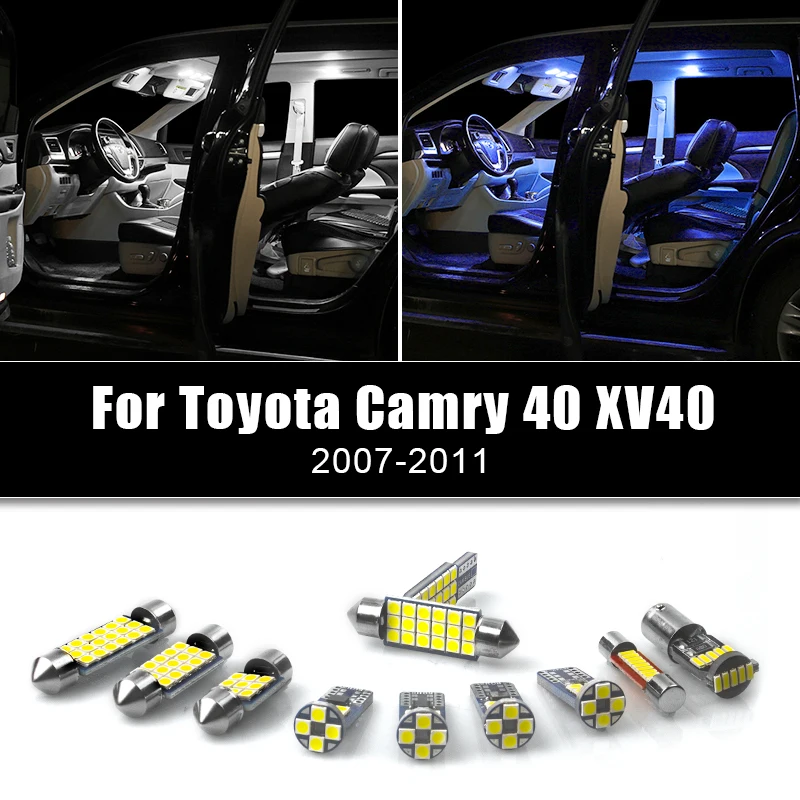 

8 шт., Автомобильные светодиодные лампы для чтения для Toyota Camry 40 XV40 2007 2008 2009 2010 2011