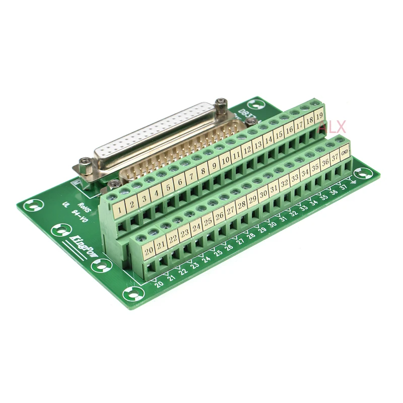 1PCS DB37 37PIN 2 ROW male female connector to terminal adapter D-SUB converter 37 pin plug terminal board Signal Module