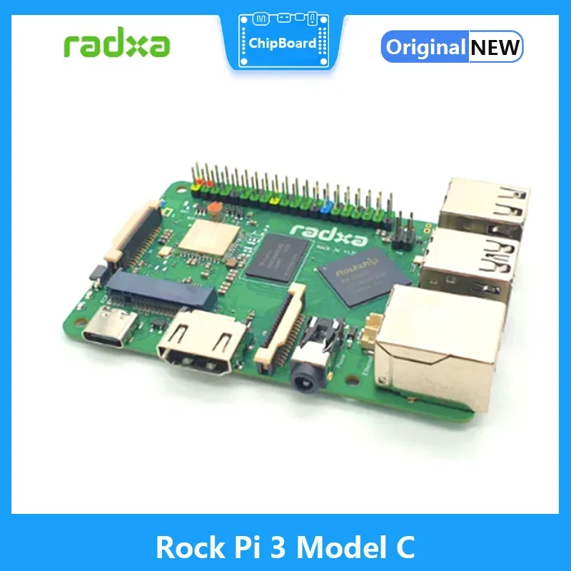 

RADXA 3C Rock Pi 3 Model C RK3566 Quad-core Cortex A55 Development Board 32bit 3200Mb/s LPDDR4 Supports 4K @60 HDM