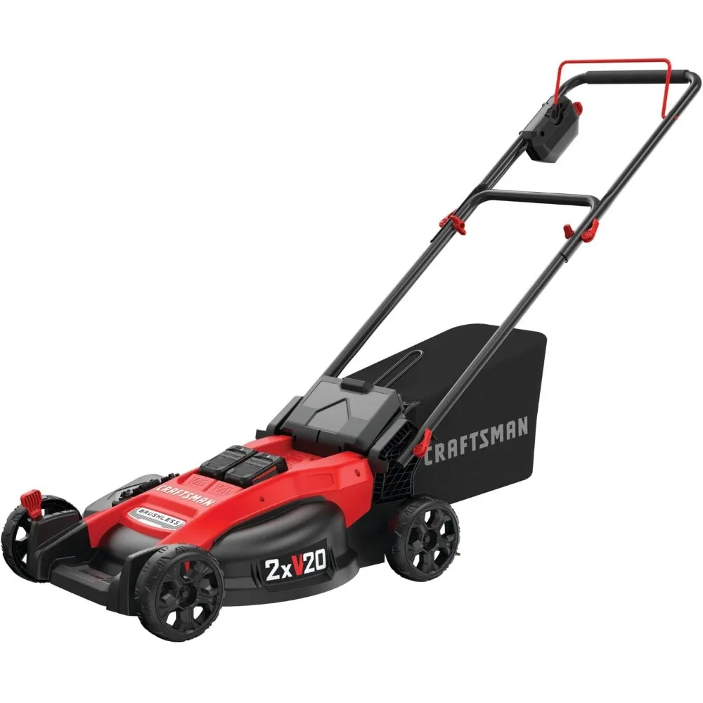 V20 Lawn Mower, Push Mower, Lightweight and Portable, Grass Bag, Battery and Charger Included (CMCMW220P2)