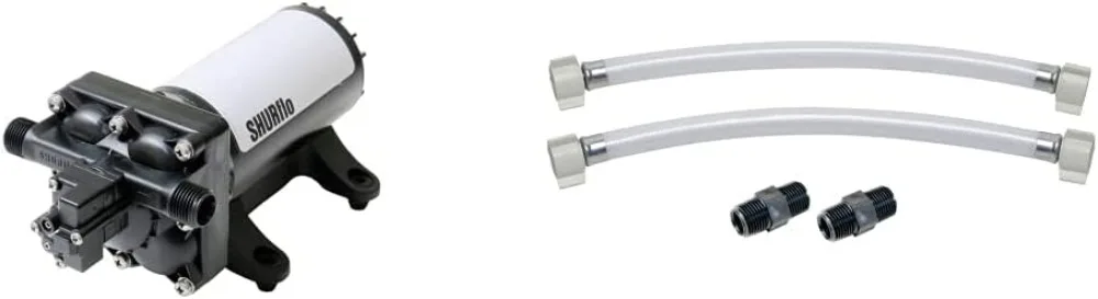 مضخة مياه كهربائية 12 فولت تيار مستمر 4 GPM 55 رطل لكل بوصة مربعة ذات تدفق عالي للسيارات RV البحرية #3