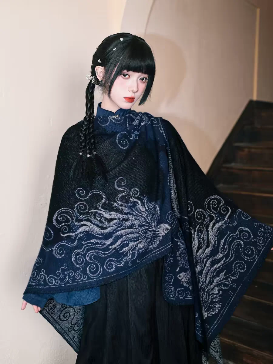 

New Year Limited Edition Retro Shawl Cloak Loose Coat Cloak Women Fiesta Carnival Halloween Cos Cosplay
