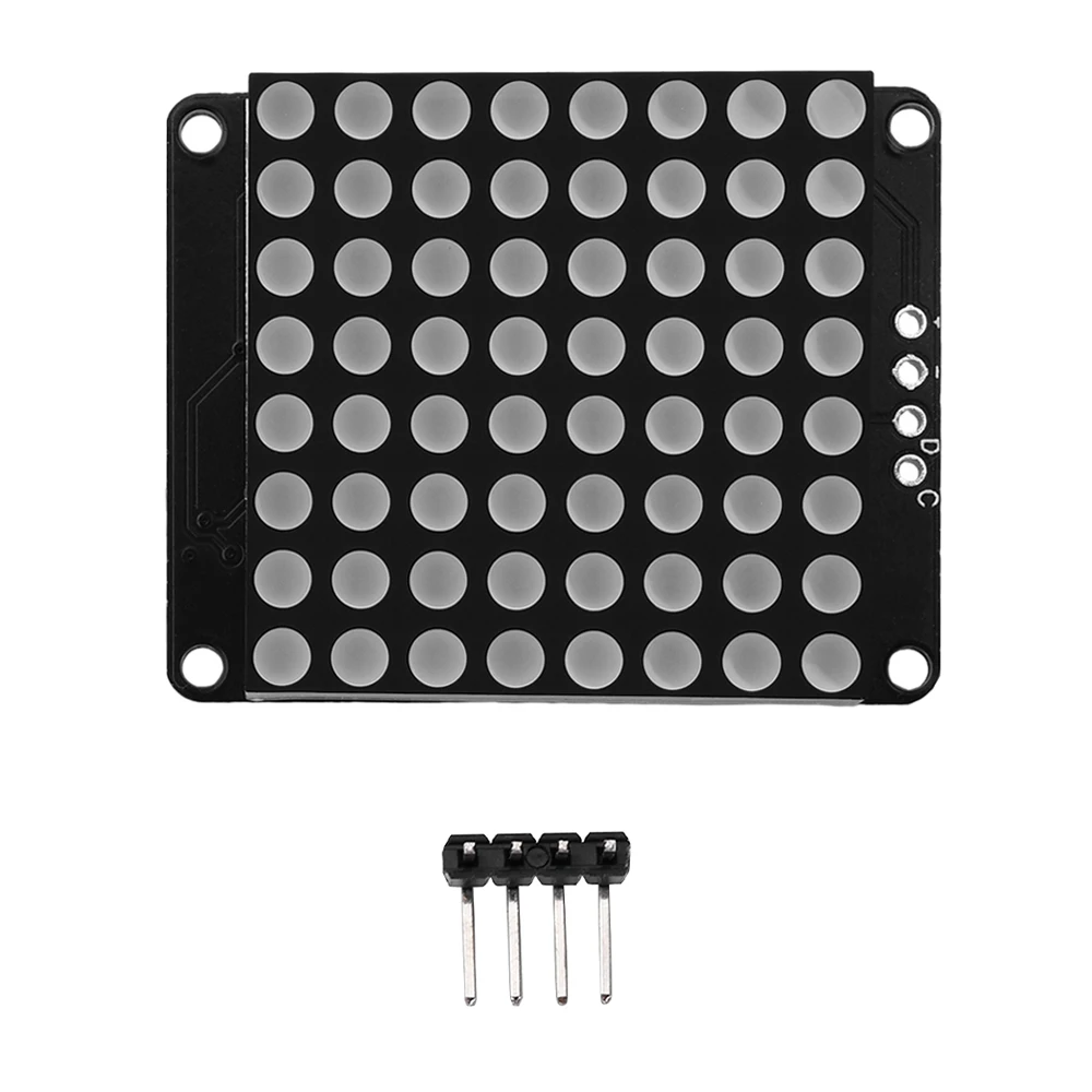 HT16K33 I2C LED driver 8X8 matrix common cathode LED dot matrix display module 4Pin bent pin red, green, white, blue, yellow