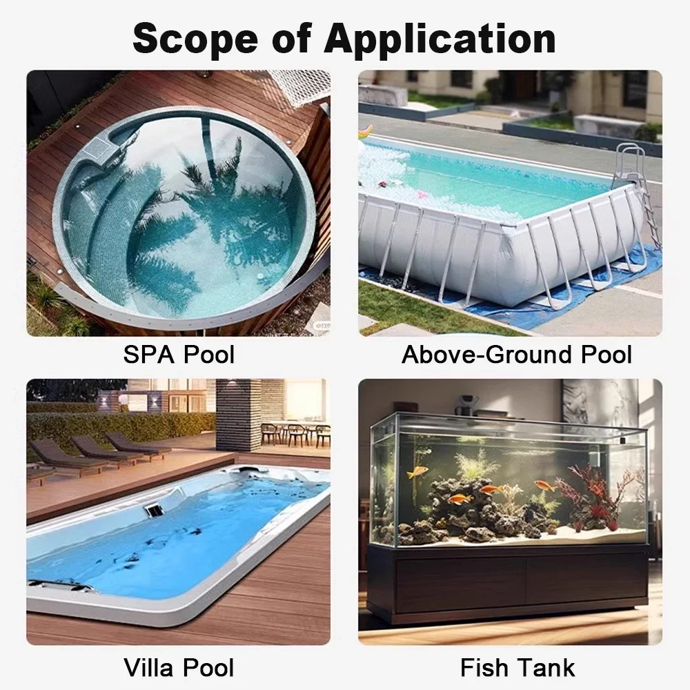 Cordless Pool Vacuum Cleaner Backyard Cleaning Machine for Algae And Dirt Removal Lightweight Portable Pool Sweeper