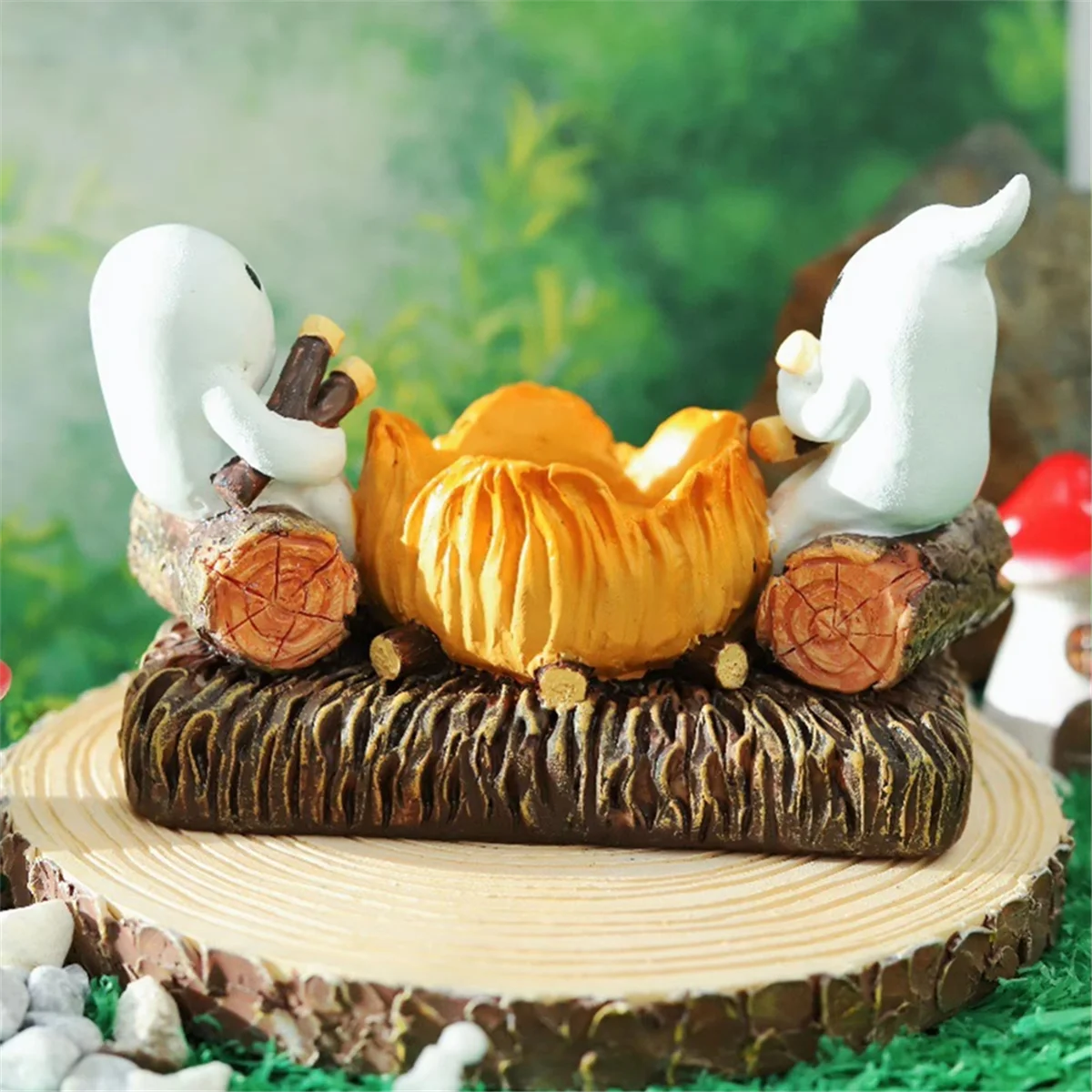 2025+ ゴーストキャンドルホルダー キャンドルなし 装飾スタンド ハロウィン ホームデコレーション ゴーストデザイン 不気味な場所に最適