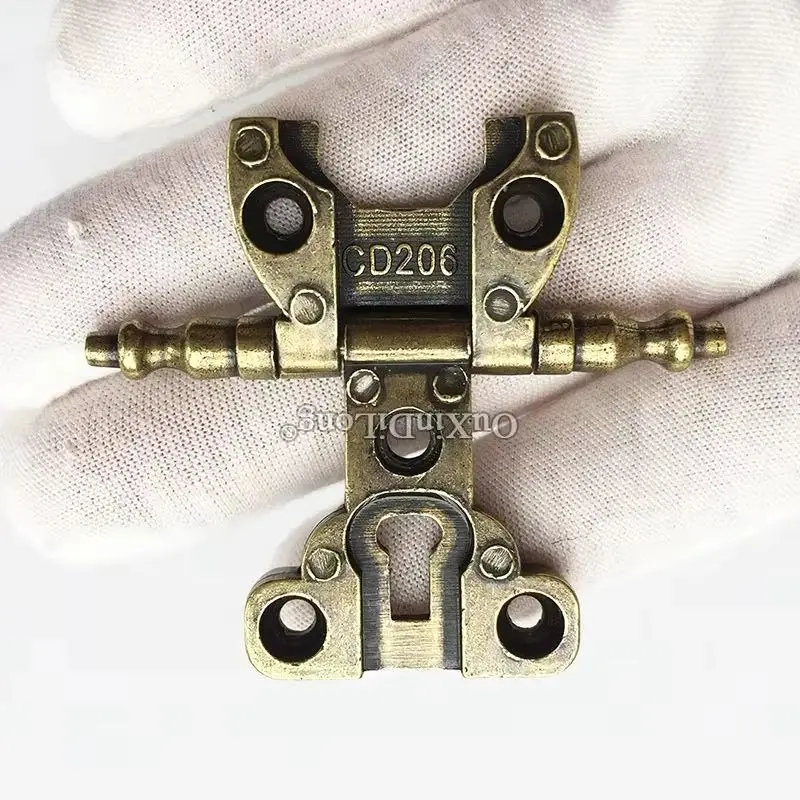 

European Antique 4PCS Zinc Alloy Antique Furniture Hinges Clothes Cupboard Kitchen TV Cabinet Hinges Wood Cases Gift Boxes Hinge