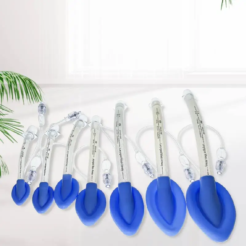 Mascarilla laríngea de silicona desechable Califed, máscara de cojín suave con tubo de respiración para anestesia de las vías respiratorias para