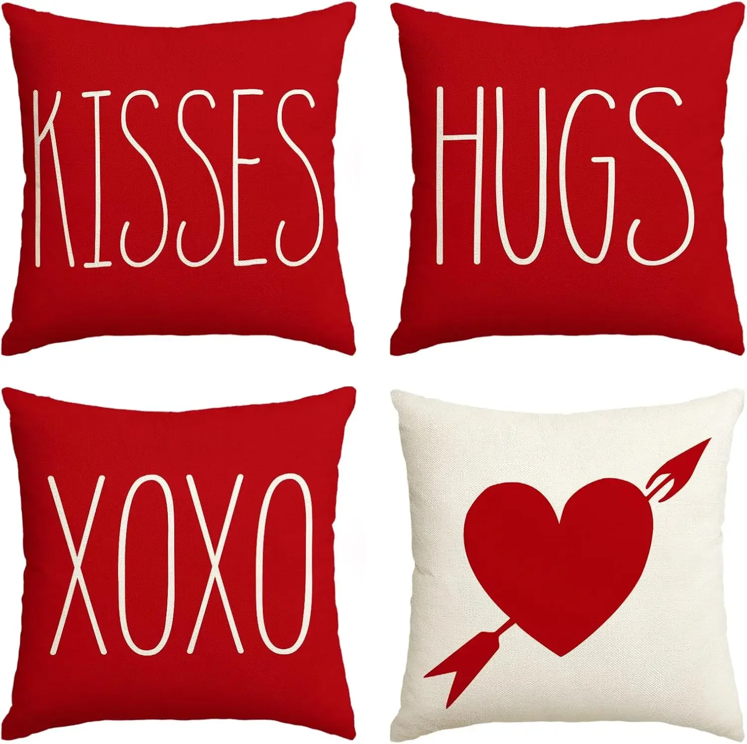 Valentine's Day said to throw pillowcases, 40x 40cm holiday kiss hug XOXO love arrow anniversary wedding cushion cover sofa