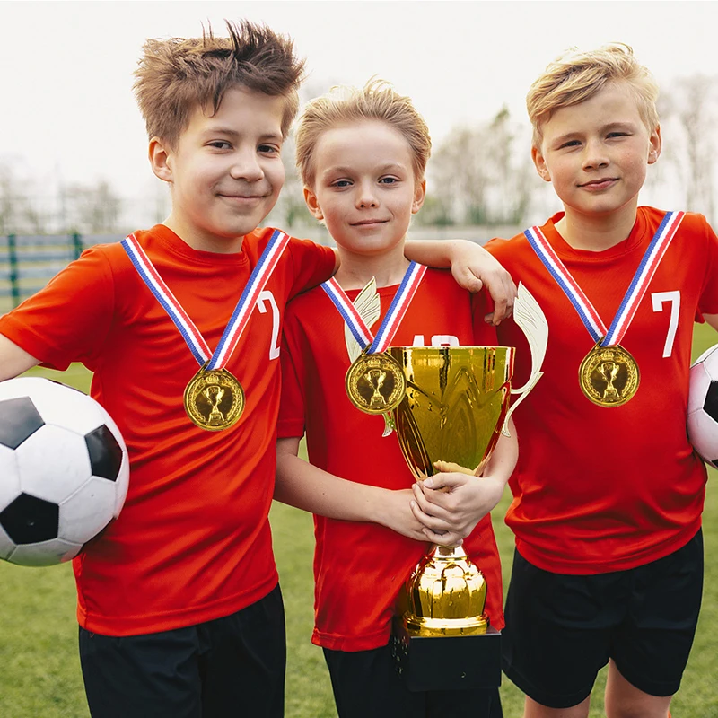 Sport all'aria aperta bambini plastica oro argento bronzo medaglia vincitore ricompensa concorso di calcio premi medaglia premio per regalo Souvenir