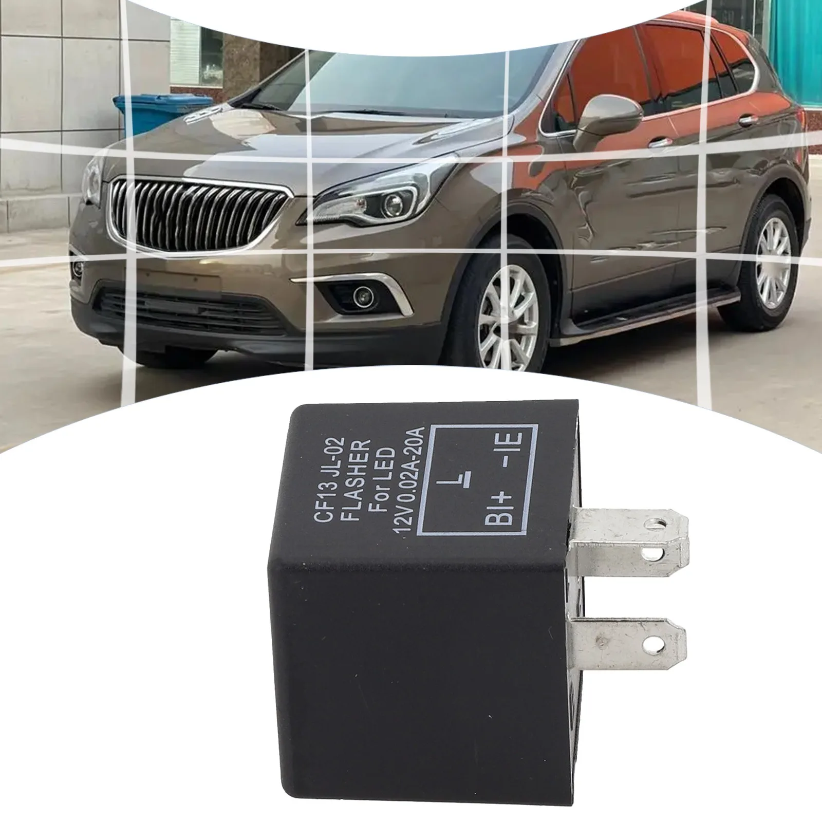 

3 Pin Car Flasher Relay for Fixing LED Light Hyper Flash Turn Signal Issues 12V 90 Times per Minute Blinking Frequency