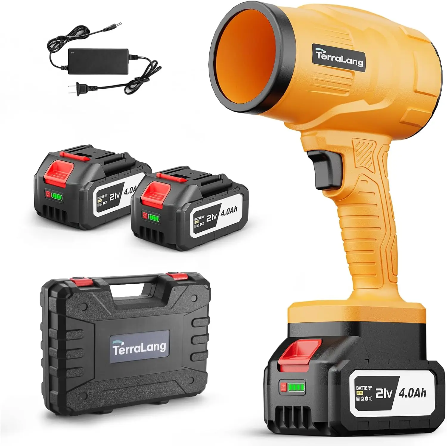 

Cordless Leaf Blower, 800000RPM Adjustable Speed with 2 Batteries and Charger for Lawn Cleaning