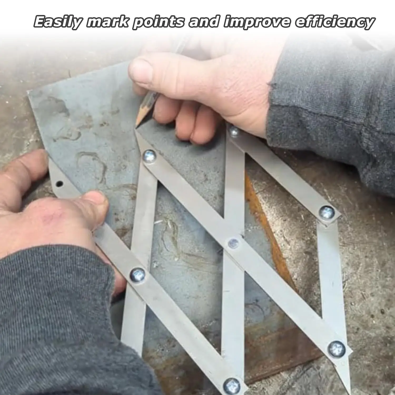 Alat Pencari Titik Tengah 3-Titik dari Baja Anti Karat, Alat Pengukur Akurat untuk Pertukangan Kayu, Pengelasan, Jarak Sama, Presisi
