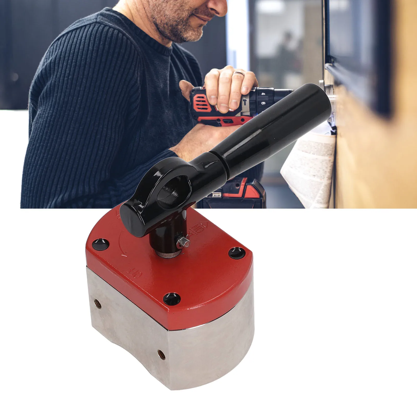 

On Off Magnet Magnetic Fixture Block 300kg Holding Force Holder for Welding On Off Magnet Welding Fixture Welding Magnet