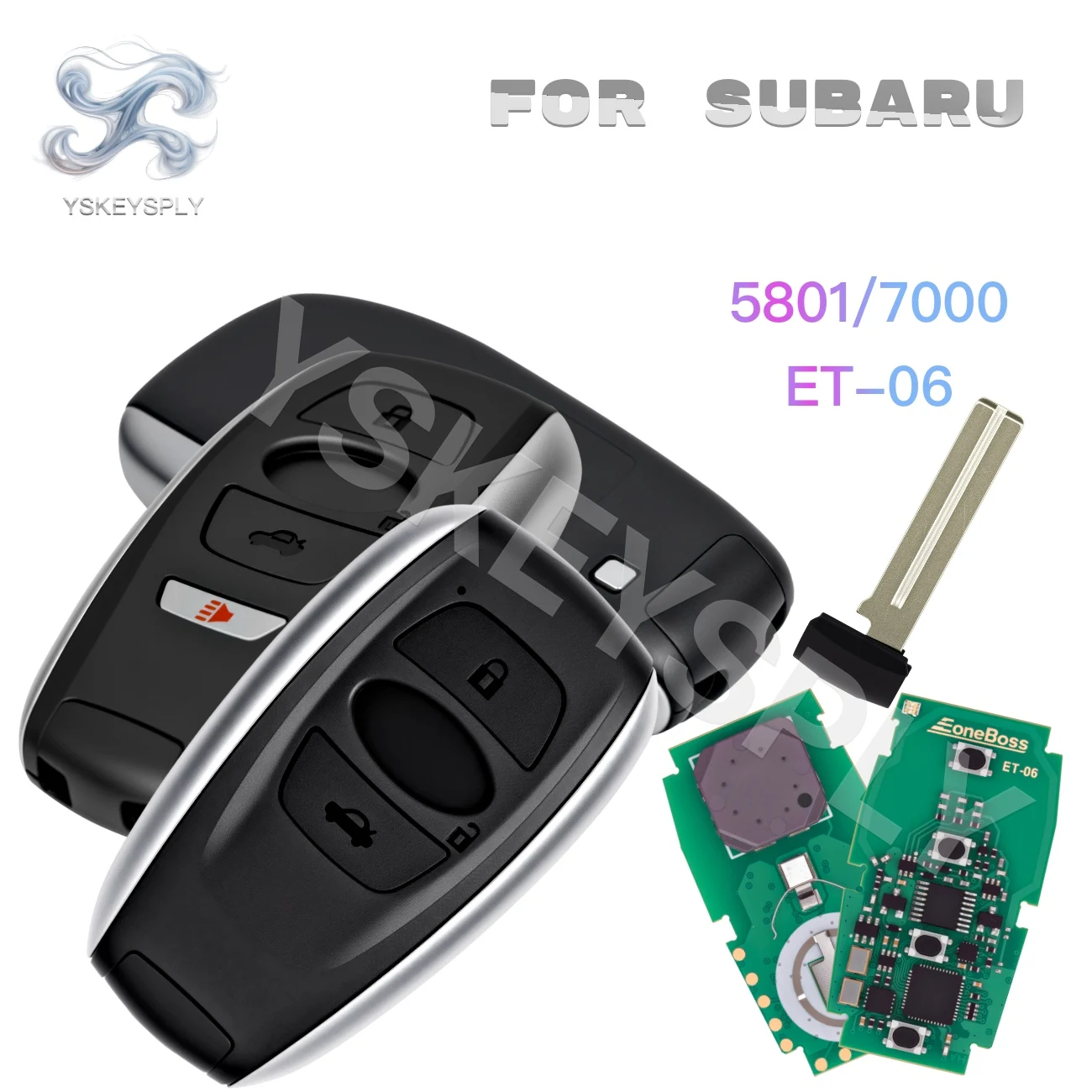 

For Subaru STI WRX Legacy Outback Ascent Crosstrek Forester Impreza ET-06 4D 8A Universal Smart Key Fob