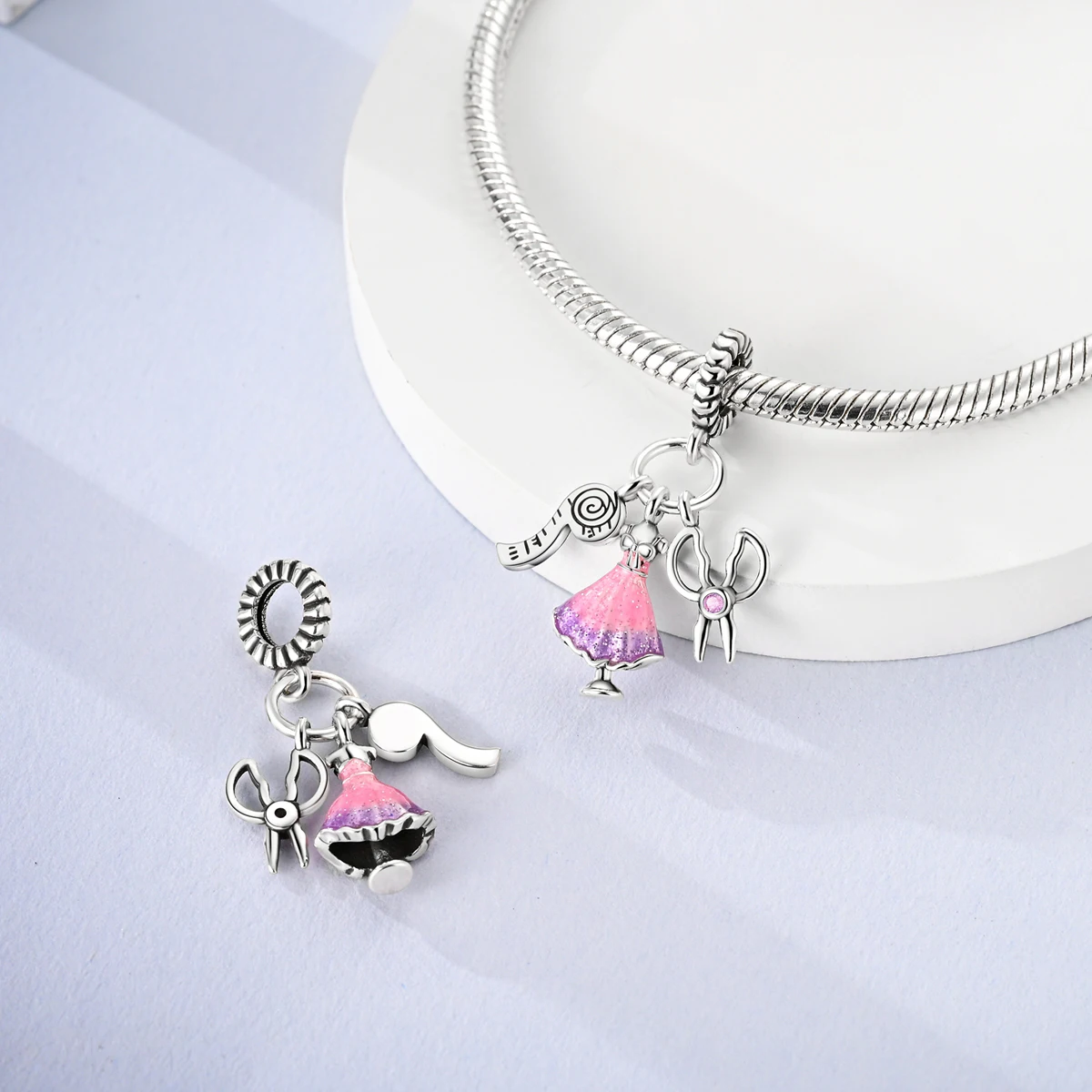 Silver Plated Charms Beads Fit Original Bracelet Pendants Making For Woman Jewelry