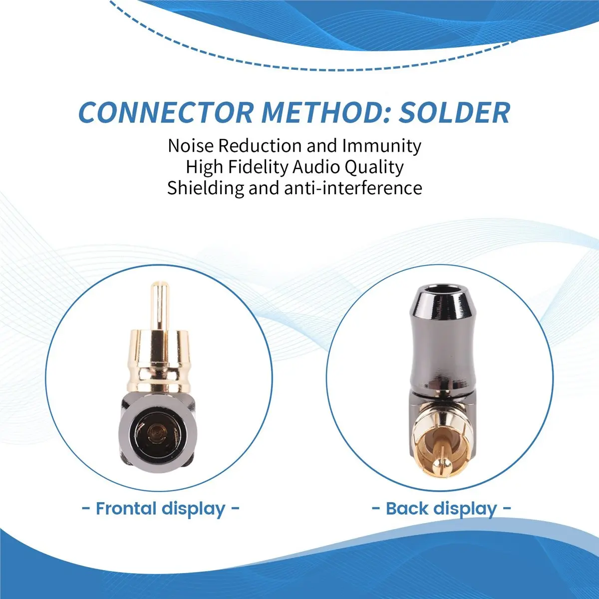 DT71Hot 1Pcs Connector Audio Plug Male 90 Degree Right Angle Elbow Speaker Terminal Conector for Soldering Video Cable