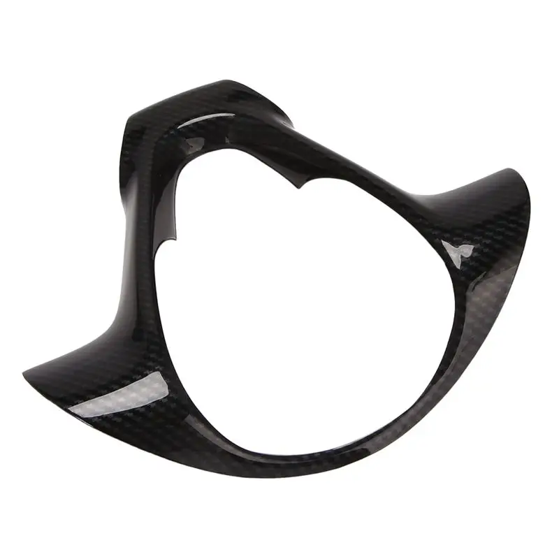 Carbon Fiber Car Steering Wheel Frame Decorative Sticker Accessories For Mercedes Benz Smart Fortwo 451 2009-2014 view 2