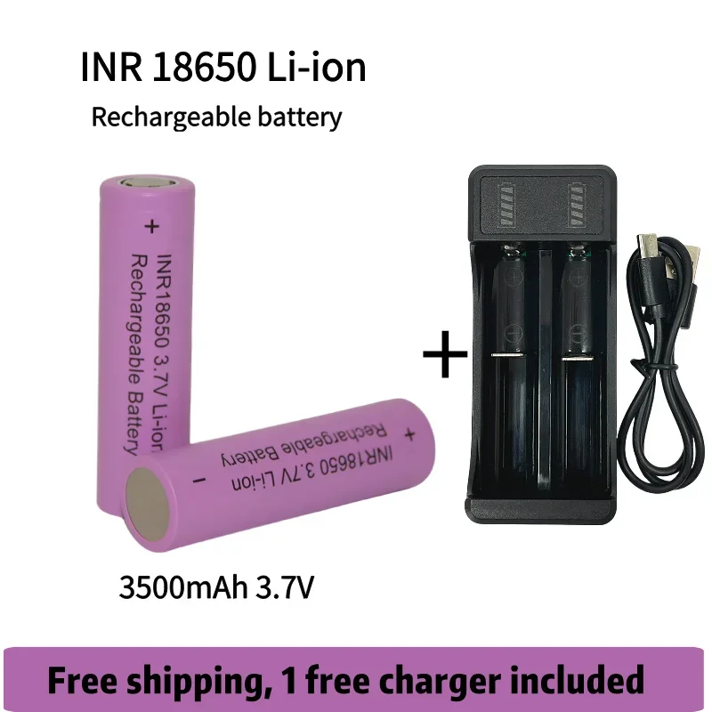 Free Shipping 18650 charger 3.7v Rechargeable Battery 3500mAh 25A 18650Battery Lithium Ion Power Battery for electric tool