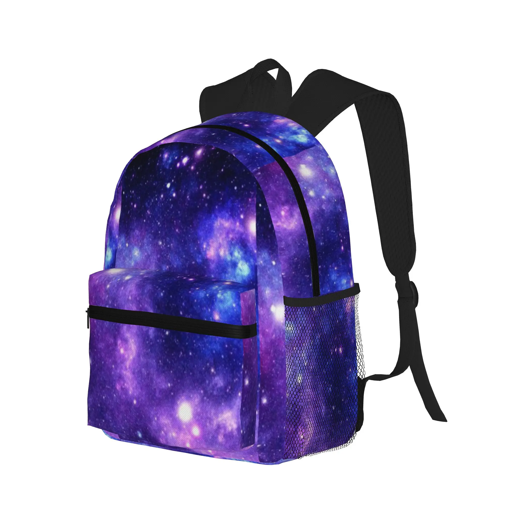 Purple Blue Galaxy Nebula  Casual Backpack for Students and Adults Student