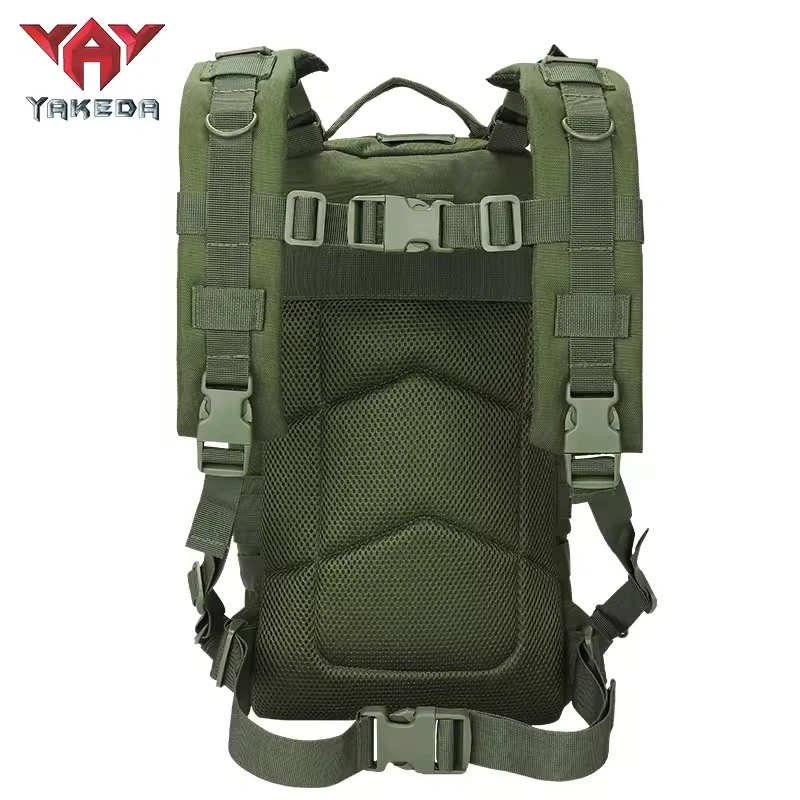 Yakeda 3p Tactical Backpack Outdoor Hiking and Climbing Training MOLLE Waterproof Canvas Backpack 26L Backpack