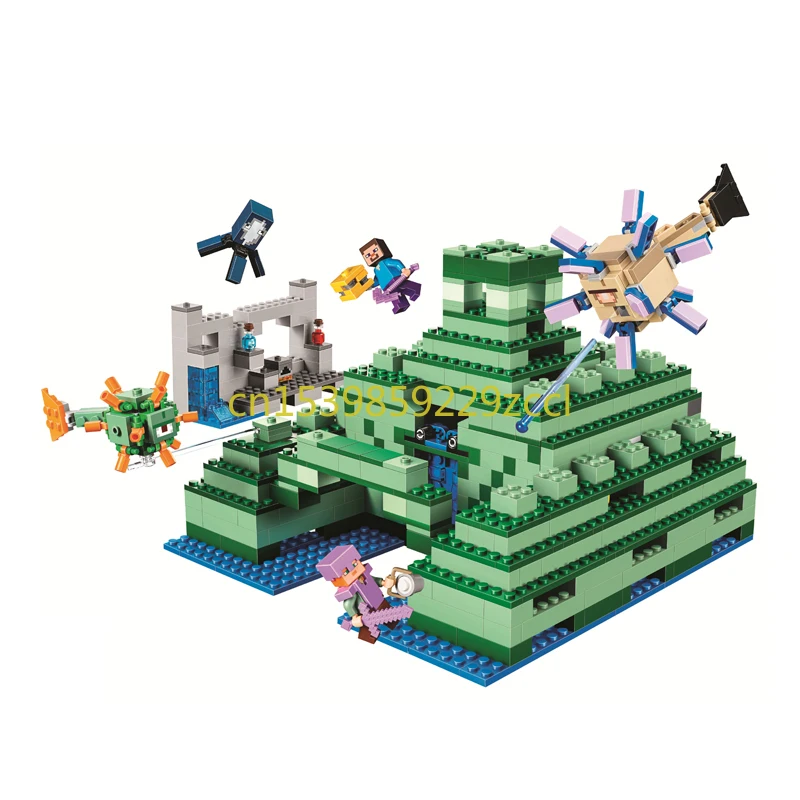 1151pcs myworld ocean monument underwater temple building block Compatible 21136 Toy