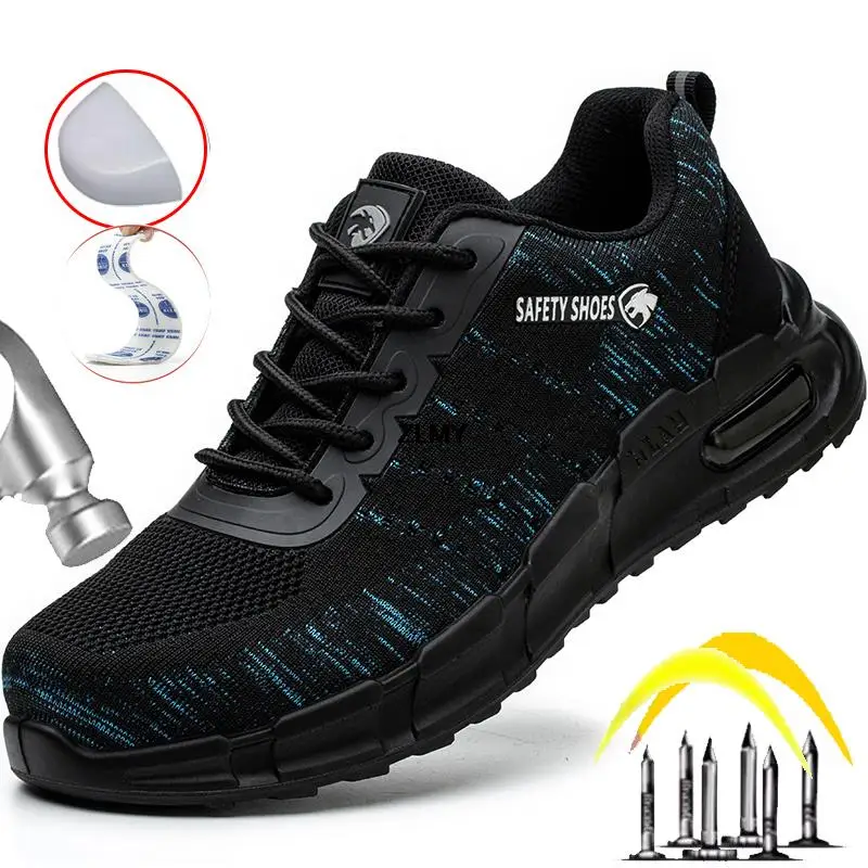 Anti-static Safety Shoes Men Composite Toe Work Safety Boots Without Metal Puncture Proof Work Shoes Man Security Boots Big Size