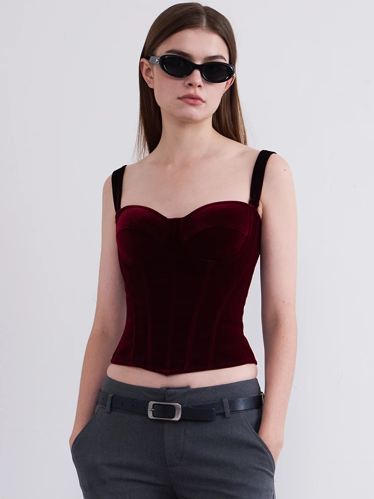 Bla velours Fibone Corset ceinturé taille aper Brtte vêtements intérieurs vêtements d'extérieur Bal minceur haut femmes Faion