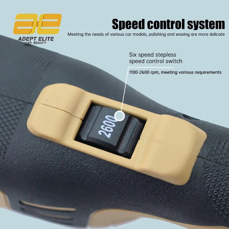 Custom Design 480W High Speed Gold Rotary Car Polishing Machine Lithium Battery Ro Car Polisher Buffing Machine