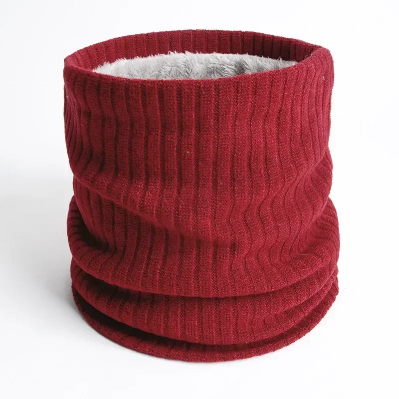 NEUE Outdoor Verdicken Warme Fleece Hals Wärmer Radfahren Schals Frauen Ski Klettern Neck Schal Gestrickte Ring Schals Kragen