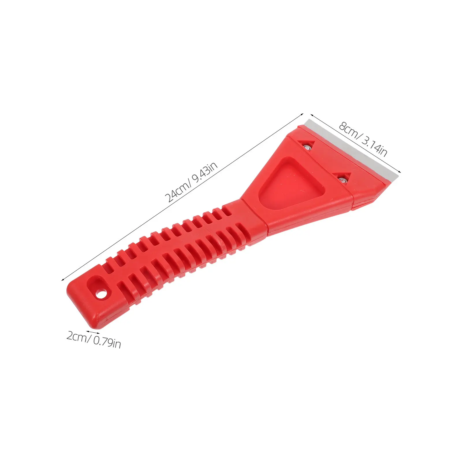 Multi-Purpose Cleaning Scraper Tool 5.31 Ergonomic Non-Slip Handle 3 Wide Stainless Steel Blade Kitchen Floor Grout Sticker