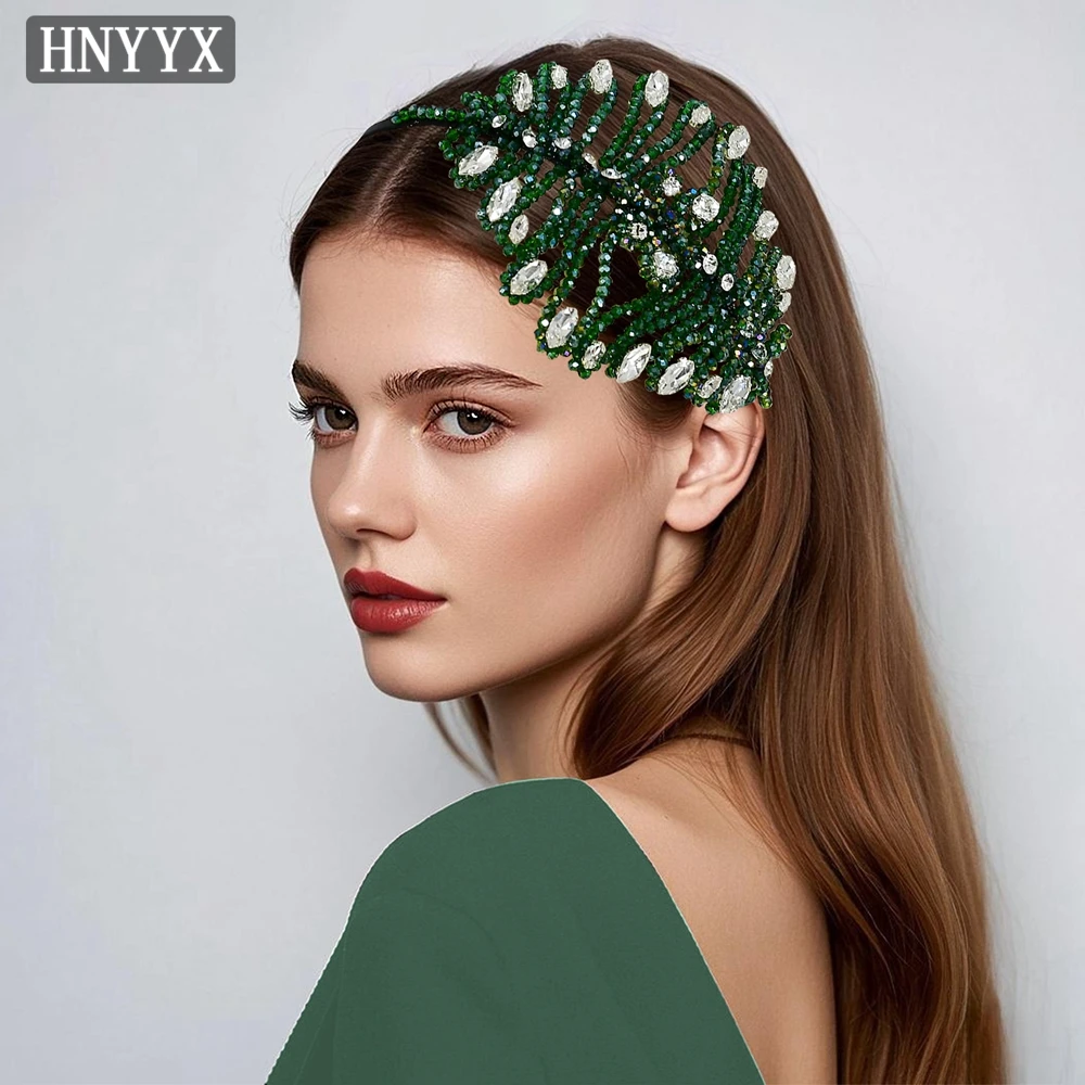 

YouLaPan Exquisite Bridal Wedding Headbands Handmade Beaded Woven Leaves Elegant Ladies Banquet Dancing Parties Headbands YXA147
