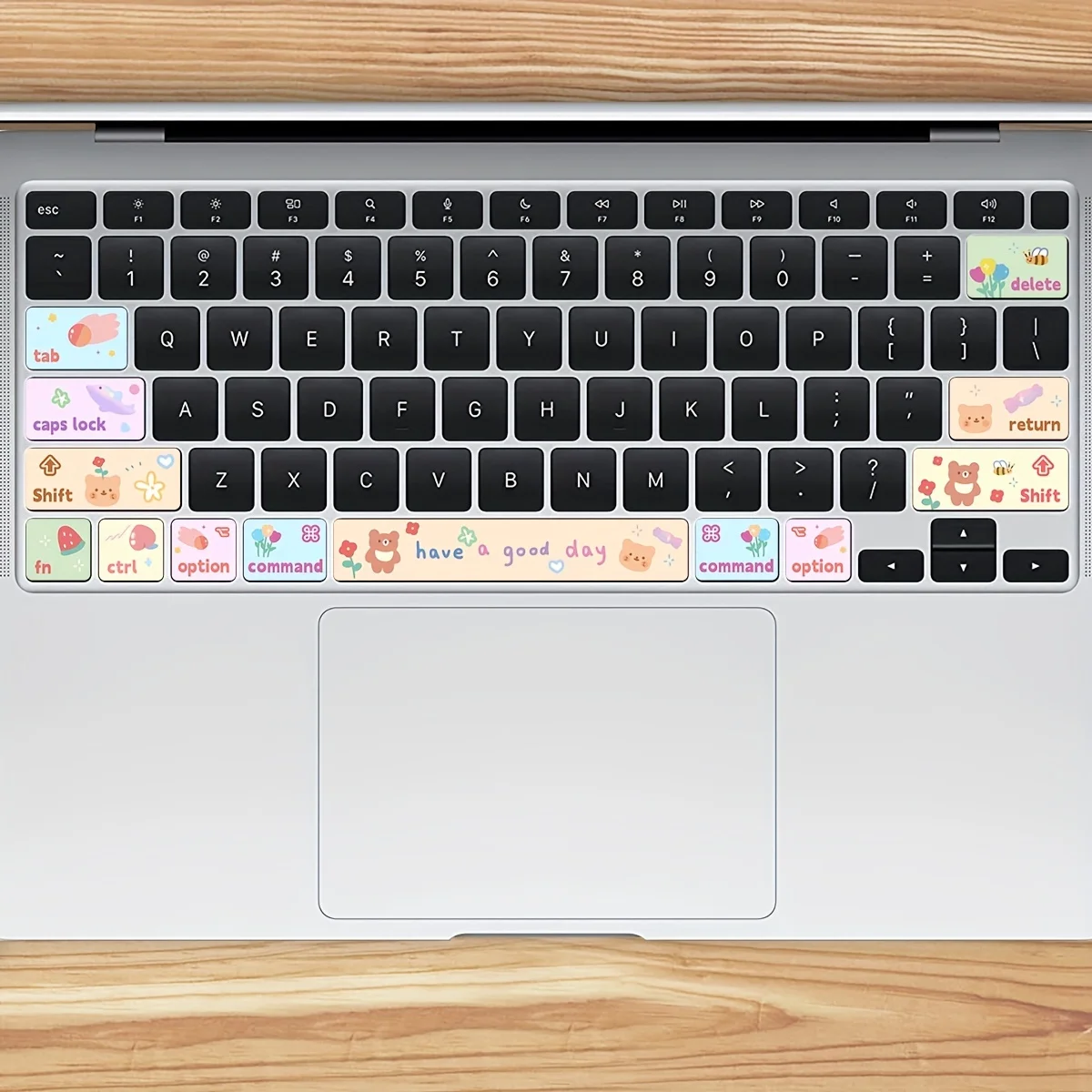 1PCS Cute Bear Pattern Cute Cat Pattern Laptop Partial Keyboard Skin Stickers