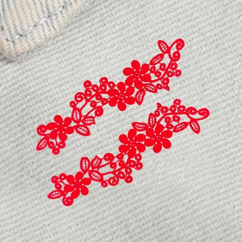 652f 2pack Patchs en dentelle brodé