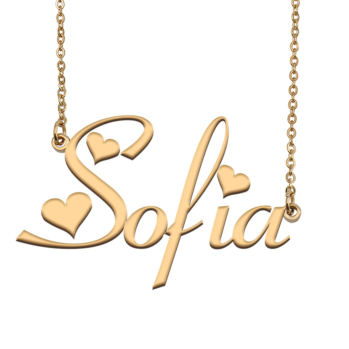 

Sofia Name Necklace Nameplate Pendant for Women Jewely Stainless Steel Best Friend Birthday Wedding Christmas Mother Gift