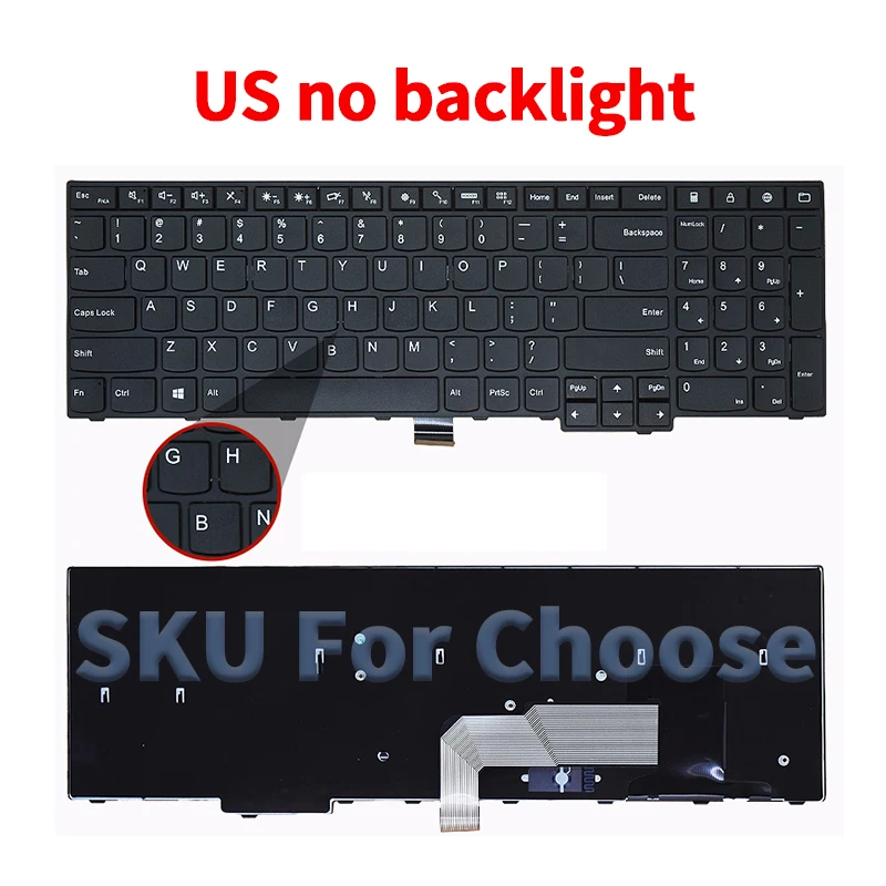 米国交換用キーボード Thinkpad E550 E555 E550C E555C E560 E560p E560C E565C E565用