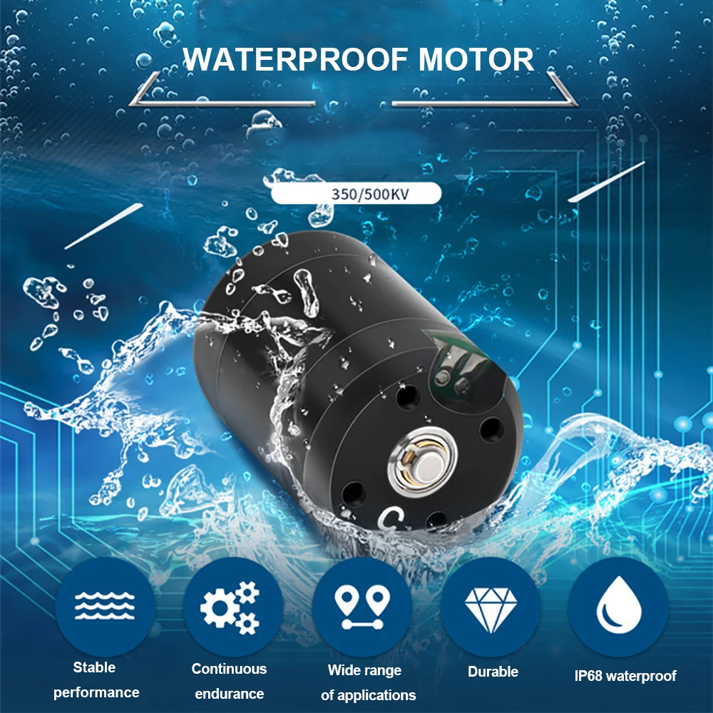 12-24V Outrunner Waterproof Motor 300KV/500KV Underwater Brushless Motor For RC Boat Thruster ROV