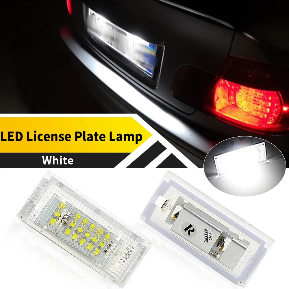 

2PCS White 6000K LED Number License Plate Lights Lamps For BMW E46 4D 5D Touring 1998-2005 OEM# 51138236269/51138236854