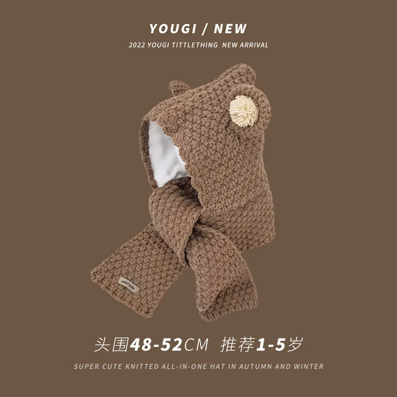 Gorro con solapa para niños, gorro de punto con protección para los oídos y forro polar cálido para invierno, gorro térmico suave para niños y niñas