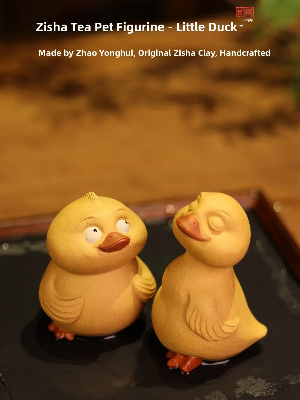 

Handmade Zia Tea Pet Duling Creative Oil Adder Yellow Chien Tabletop Decoration Original Mine Tea Table Ornaments