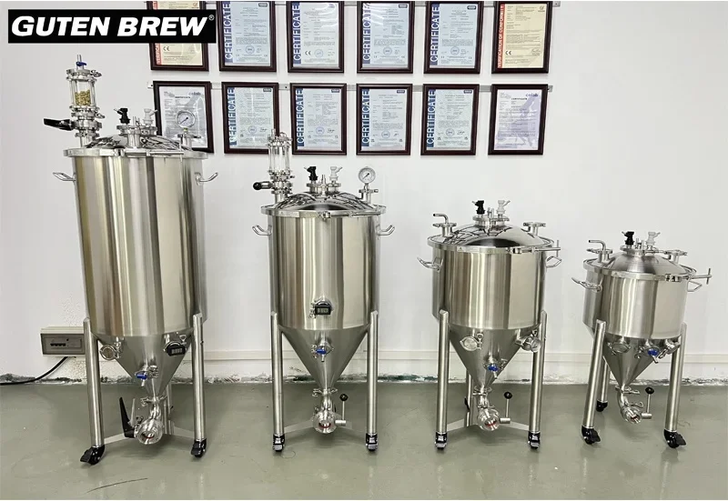 32L pressure fermenter / 304 stainless steel conical fermenting tank / home brewing machine