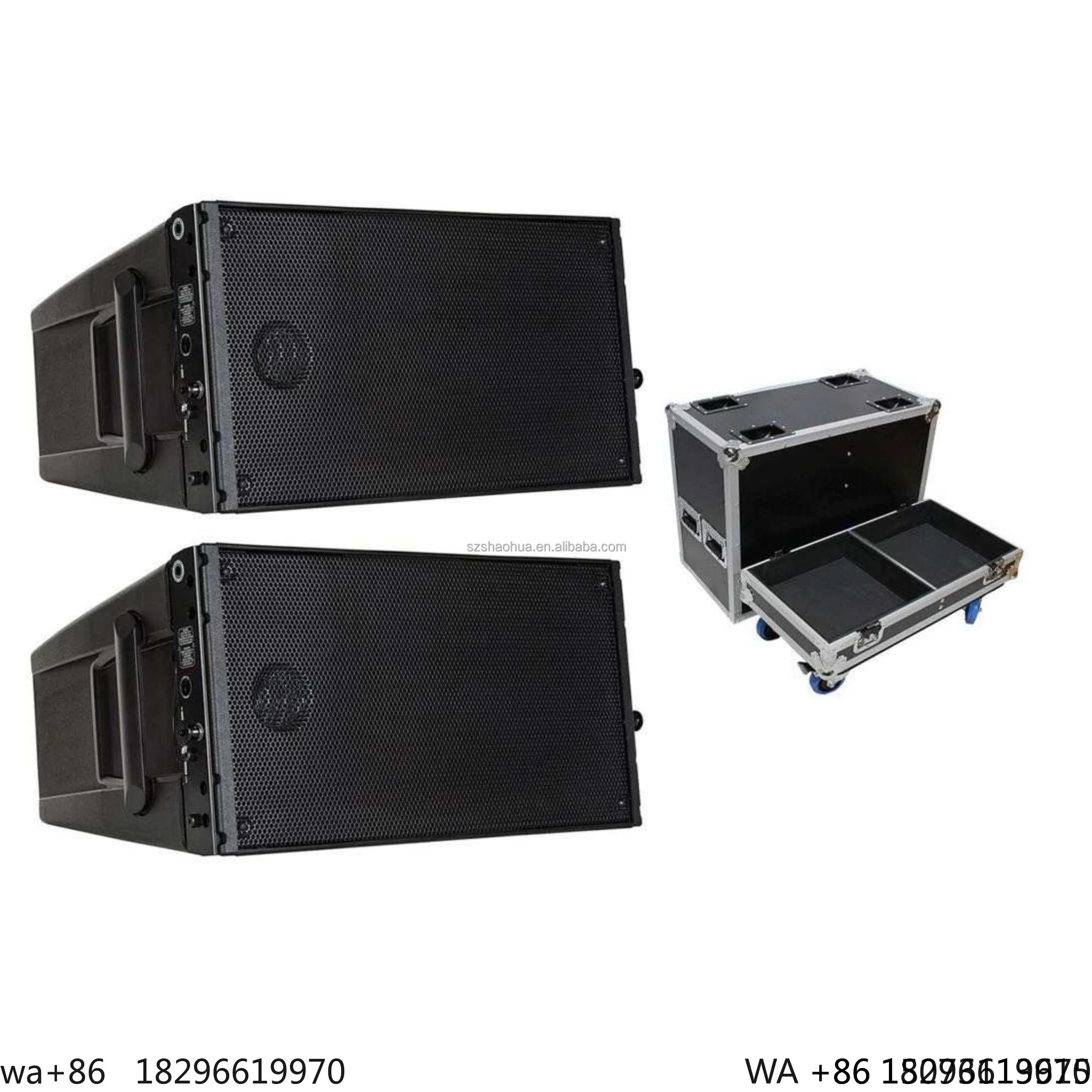 

Dual 8 Inch Active Line Array Speaker with Plastic Box Powered Stage Speakers DJ Sound System