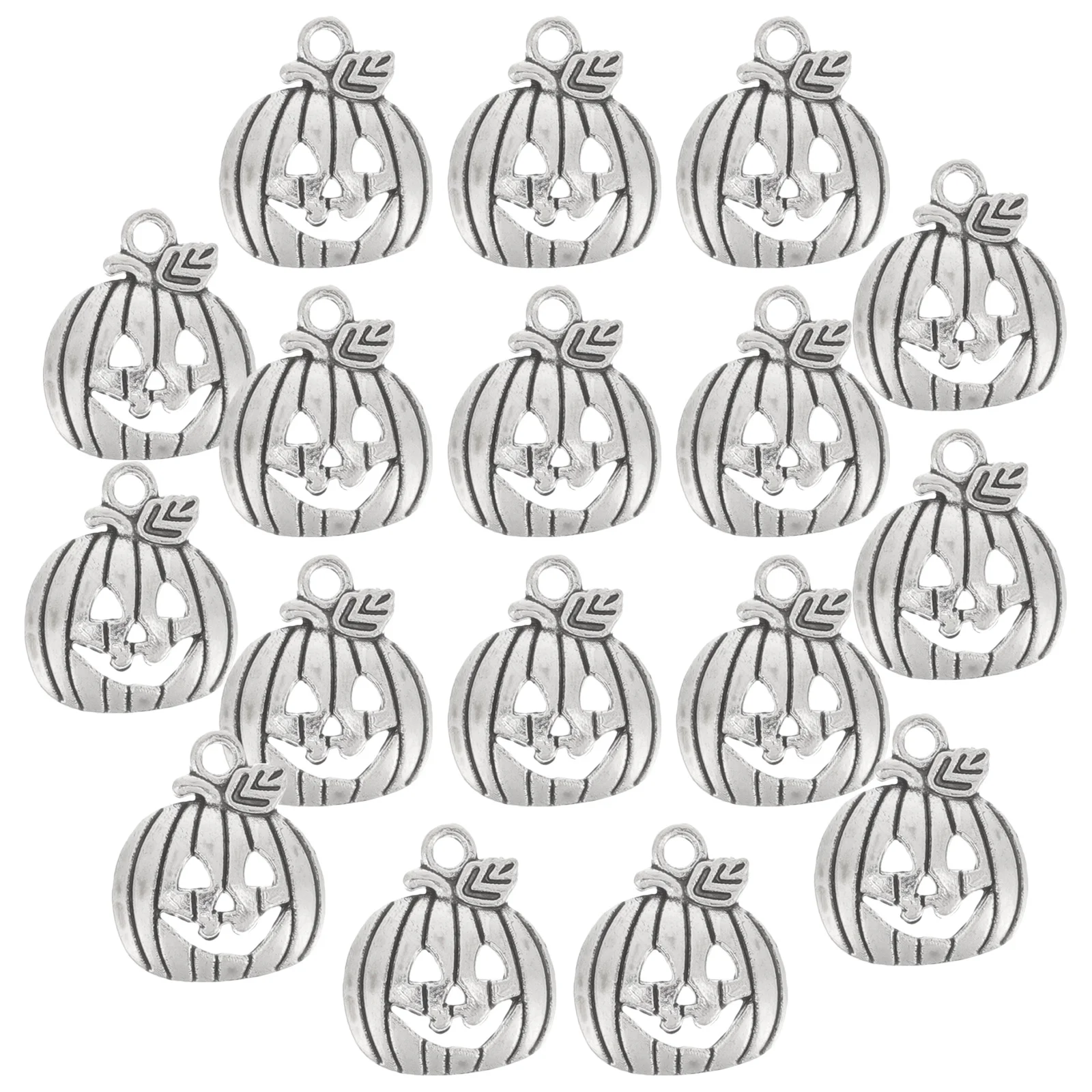 

100pcs Pumpkin Pendant Alloy Silver Diy Jewelry Making Charms For Necklace Bracelet Keychain Sweater Chain Anklet Craft